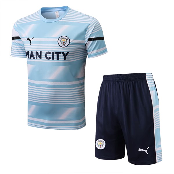 Maglia Formazione Manchester City Set Completo 22/23 Blu Bianco